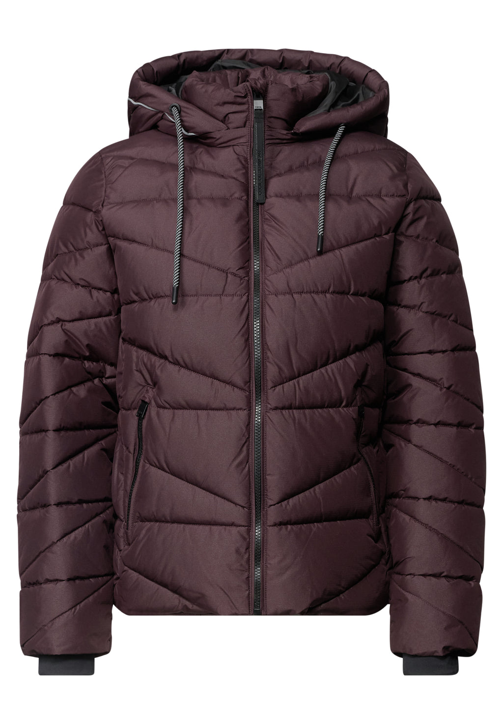 Steppjacke mit Kapuze und Zipper von Cecil