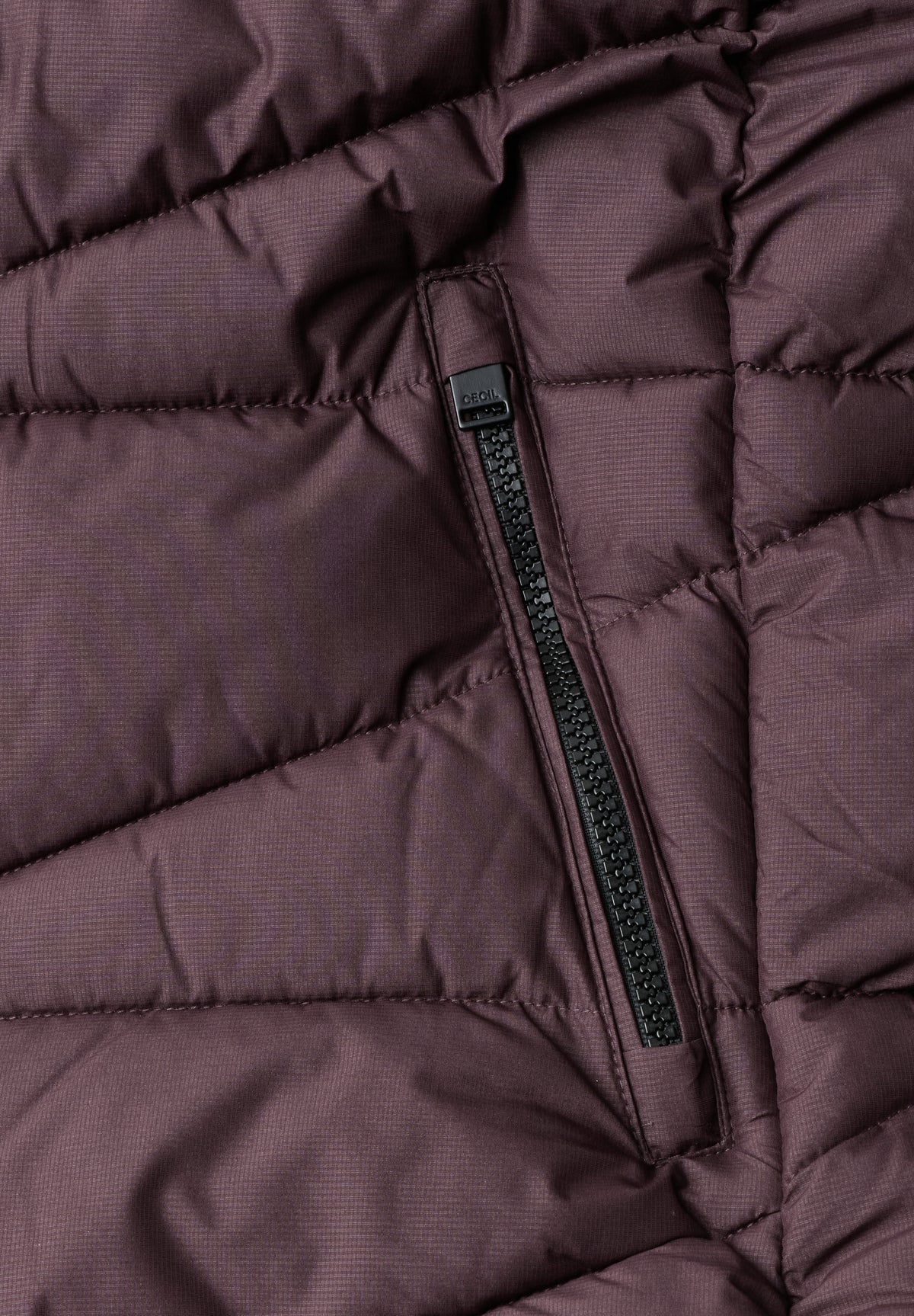Steppjacke mit Kapuze und Zipper von Cecil