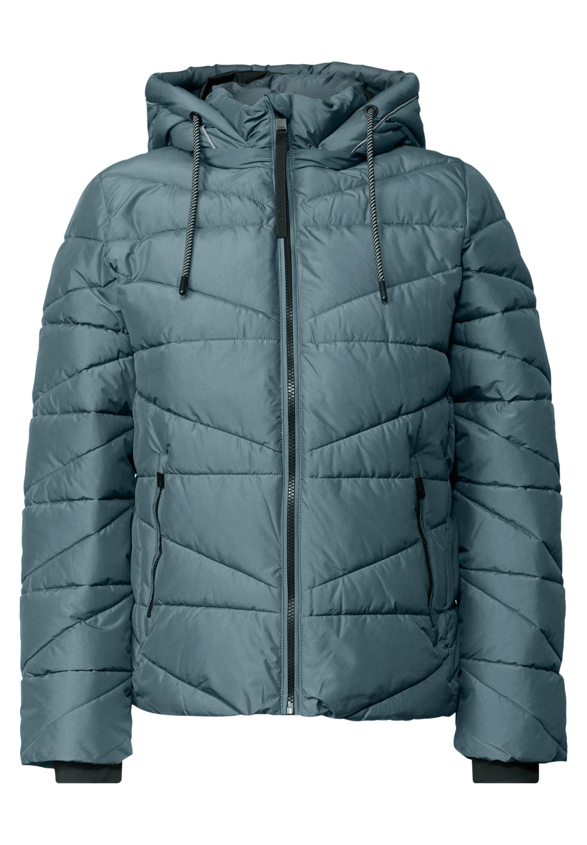 Steppjacke mit Kapuze und Zipper von Cecil