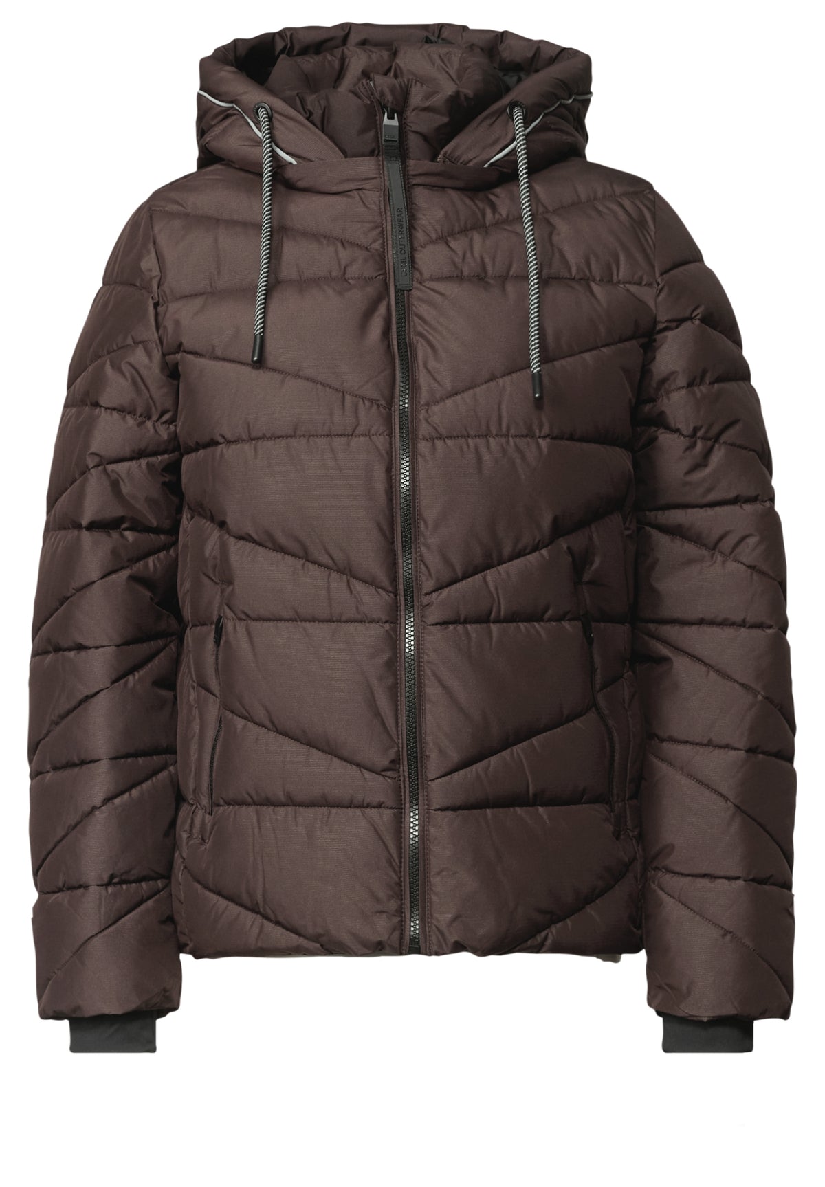 Steppjacke mit Kapuze und Zipper von Cecil