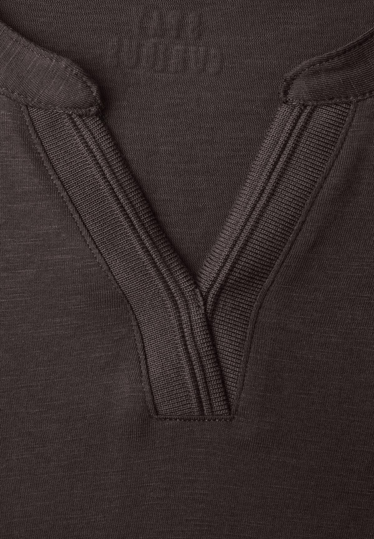 Shirt mit Split Neck im Tunika-Look in Unifarbe von Cecil
