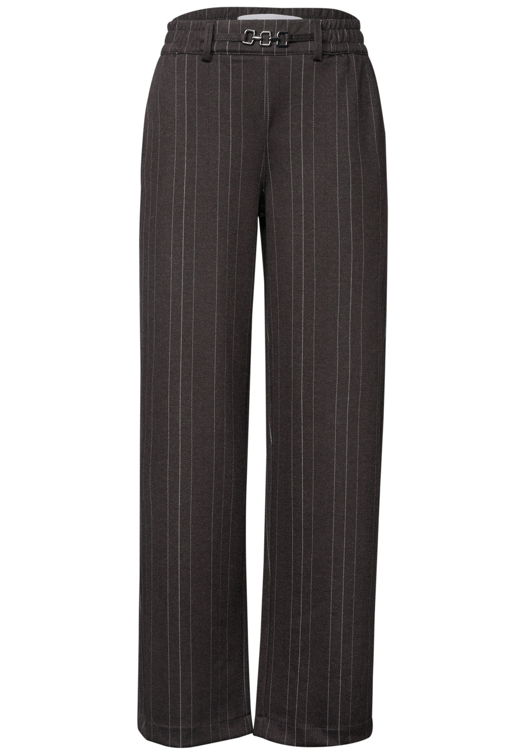 Straight-Leg-Hose Amalia mit Streifen und Schnalle von Street One