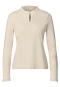 Basic Shirt mit Rüschen und Cut-Out-Detail von Street One