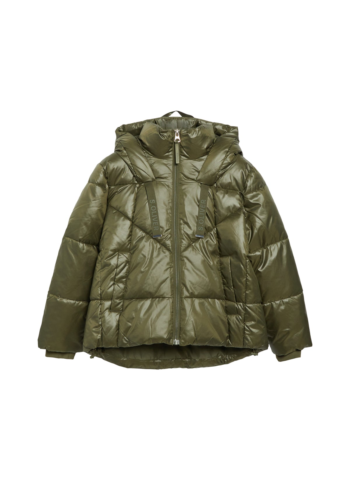 Steppjacke mit Kapuze in Oliv von s.Oliver