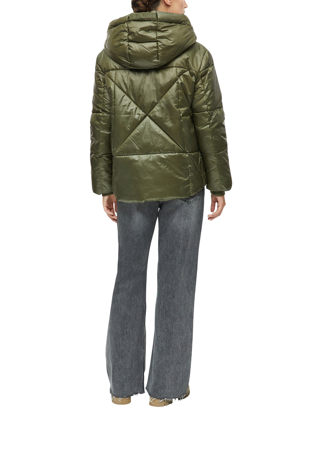Steppjacke mit Kapuze in Oliv von s.Oliver