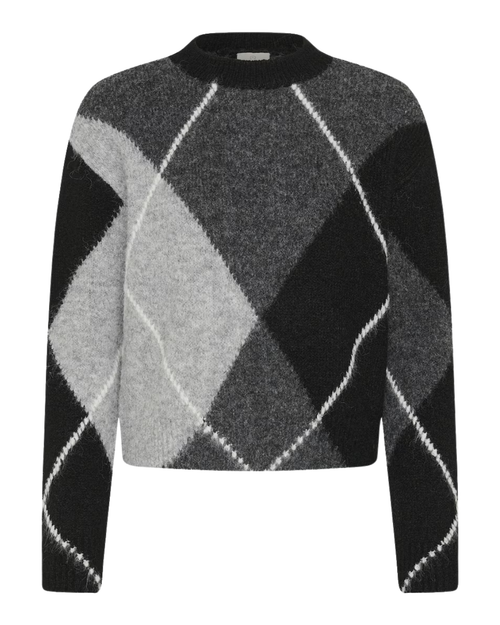 Da. Strick - kaffe - Grey melange / - S