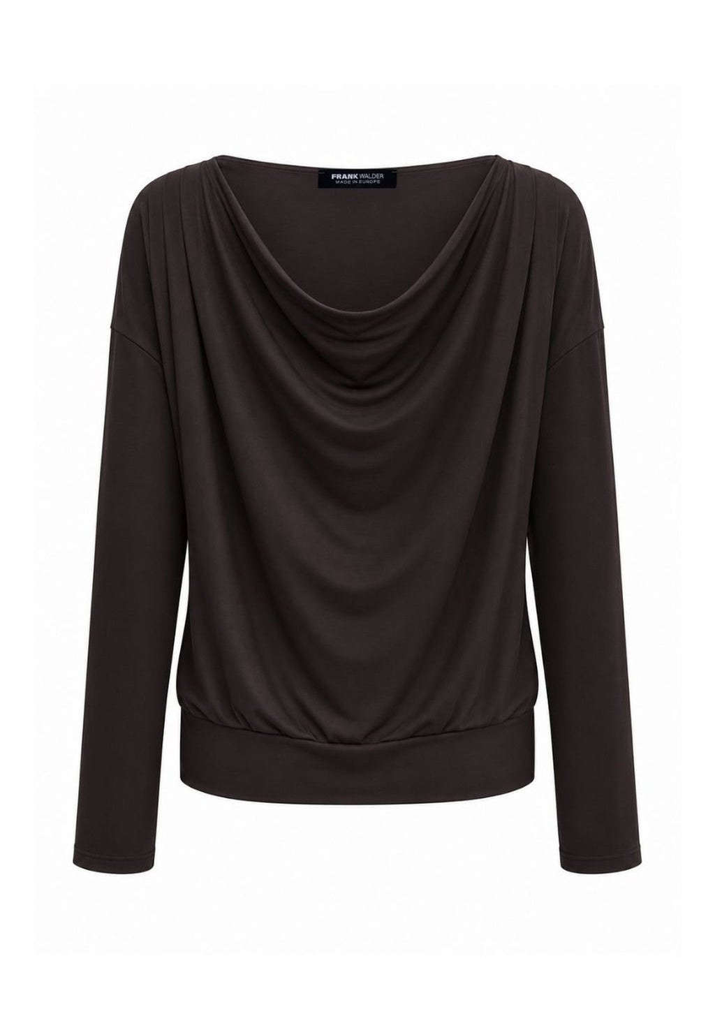 Shirt Wild Mocha mit Wasserfall-Ausschnitt von Frank Walder