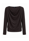 Shirt Wild Mocha mit Wasserfall-Ausschnitt von Frank Walder