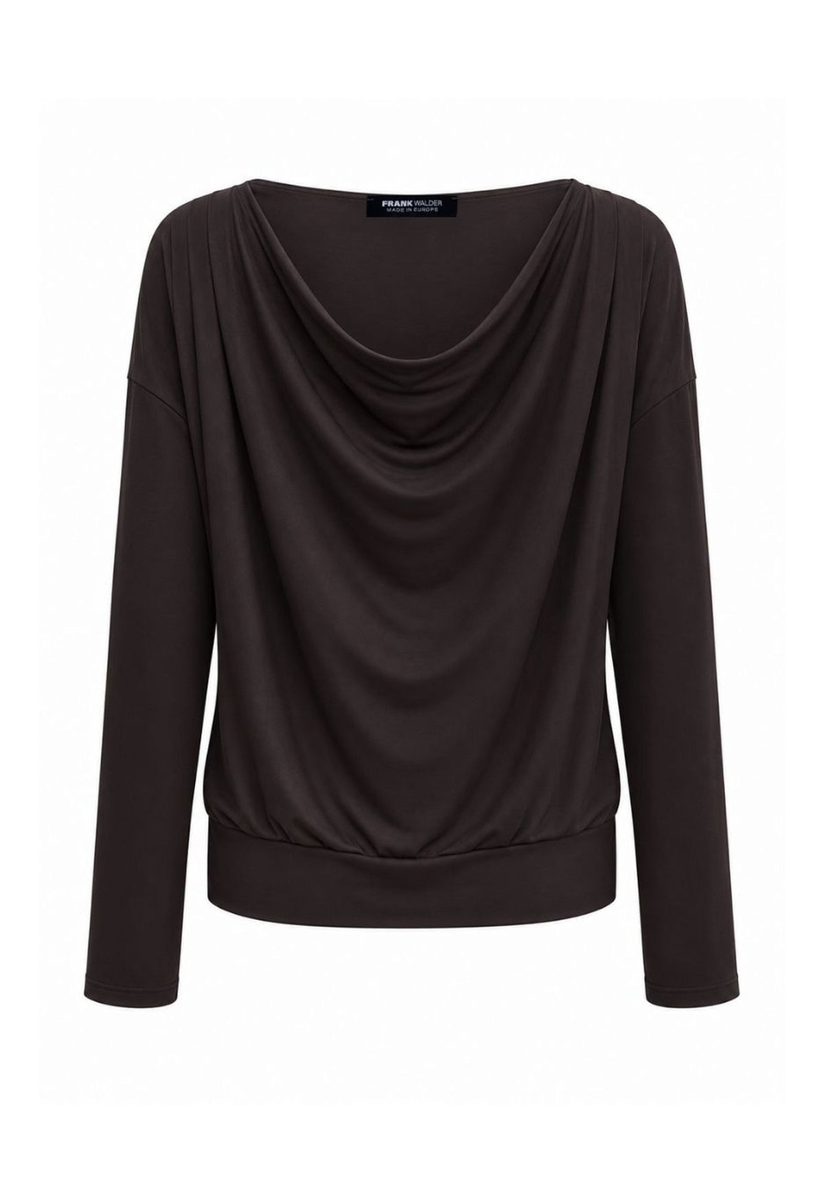 Shirt Wild Mocha mit Wasserfall-Ausschnitt von Frank Walder