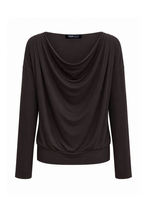 Shirt Wild Mocha mit Wasserfall-Ausschnitt von Frank Walder