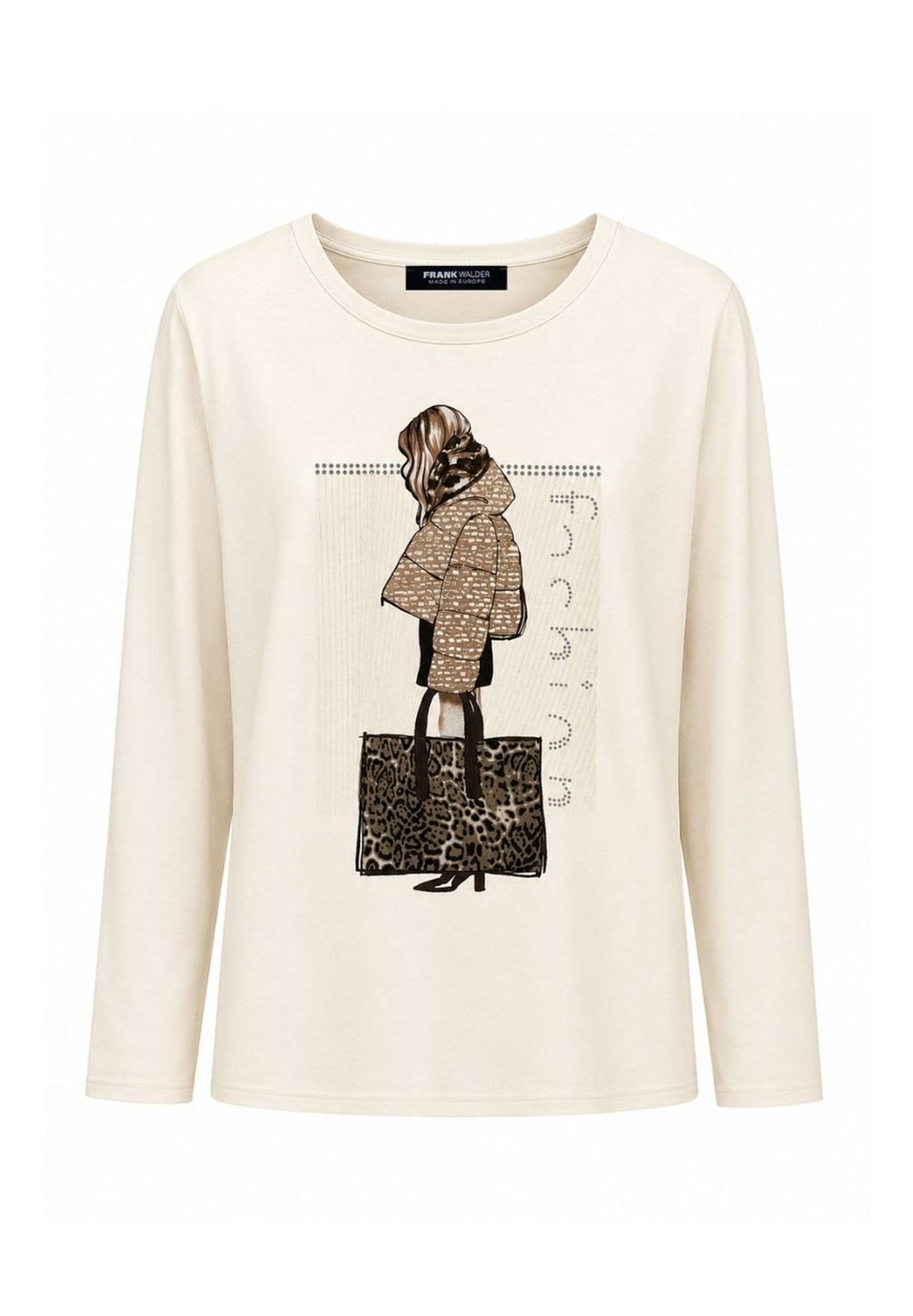 Shirt Wild Mocha mit platziertem Frontdruck von Frank Walder