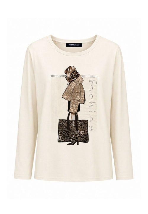 Shirt Wild Mocha mit platziertem Frontdruck von Frank Walder