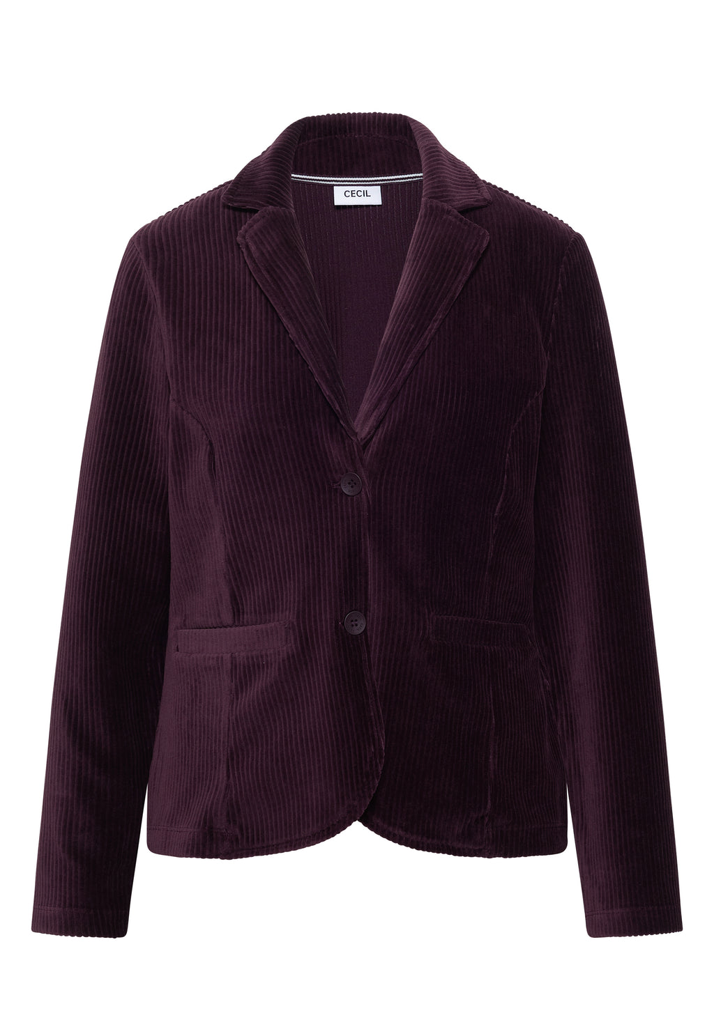 Jerseycord Blazer in Unifarbe