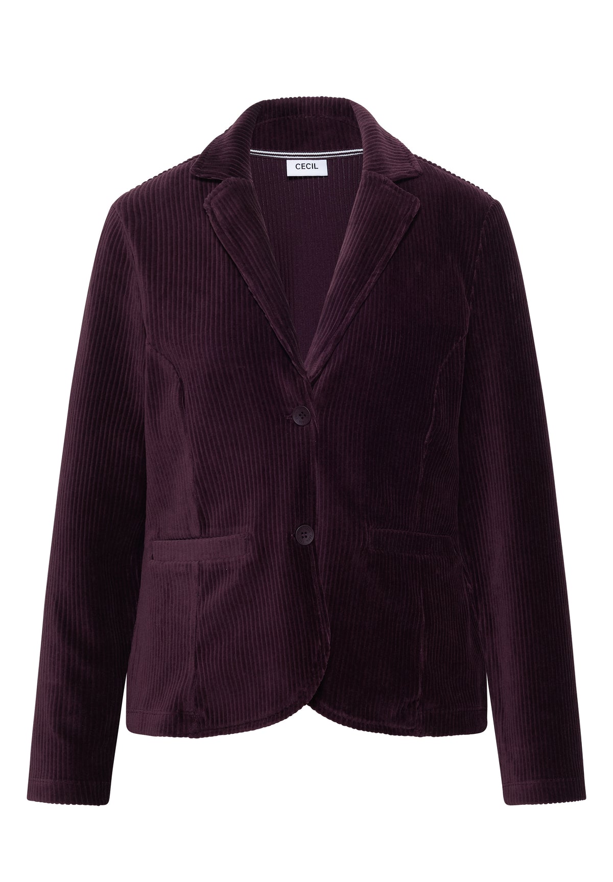 Jerseycord Blazer in Unifarbe