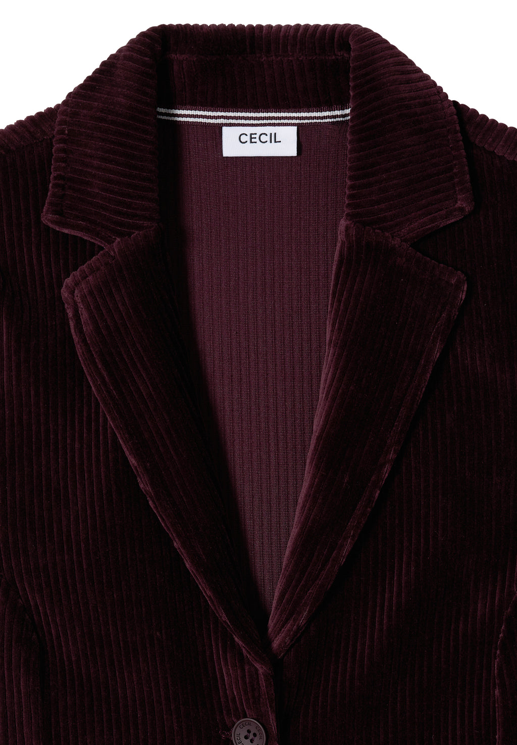 Jerseycord Blazer in Unifarbe