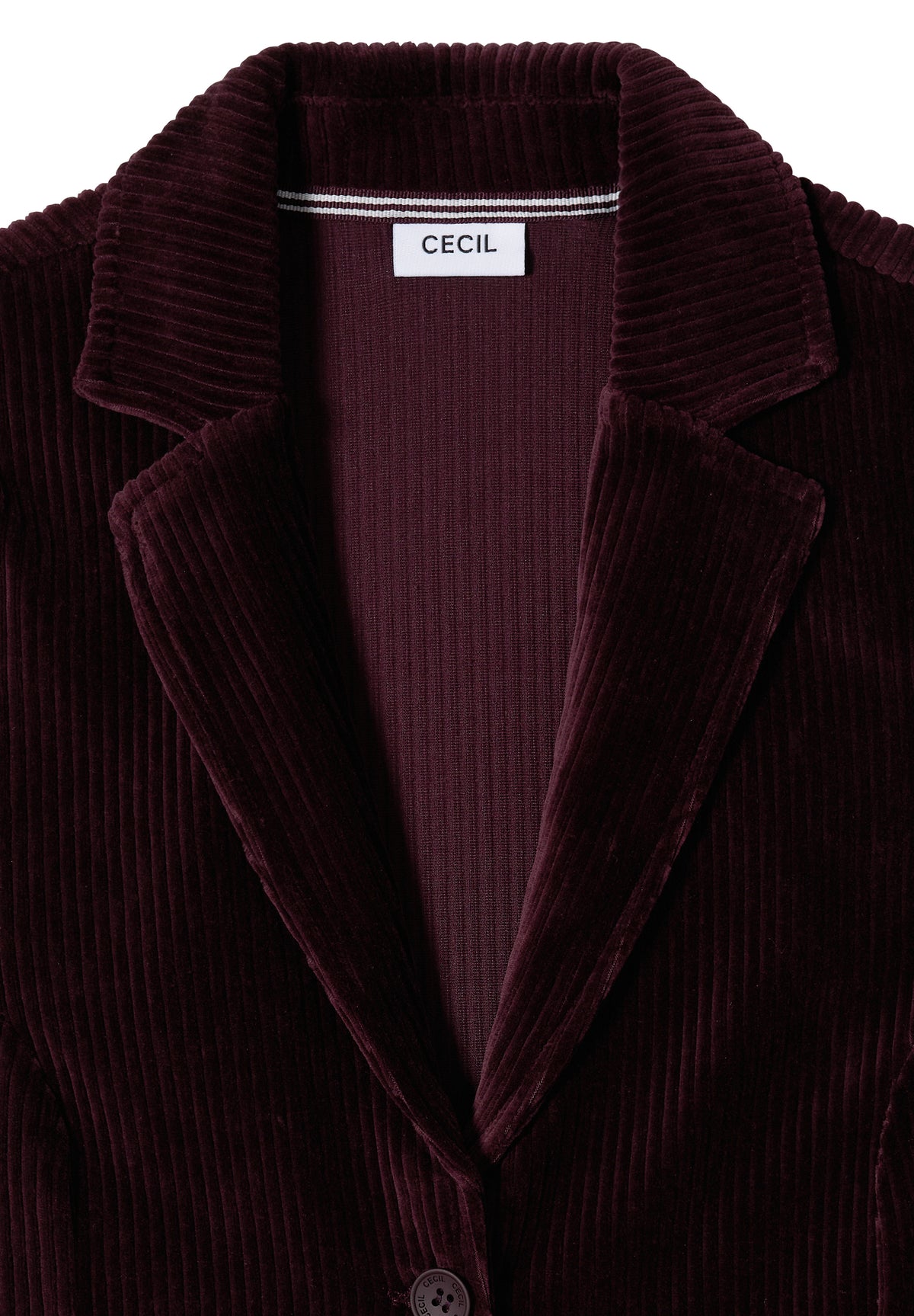 Jerseycord Blazer in Unifarbe