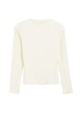 Geripptes Langarmshirt mit Bogenkante von s.Oliver