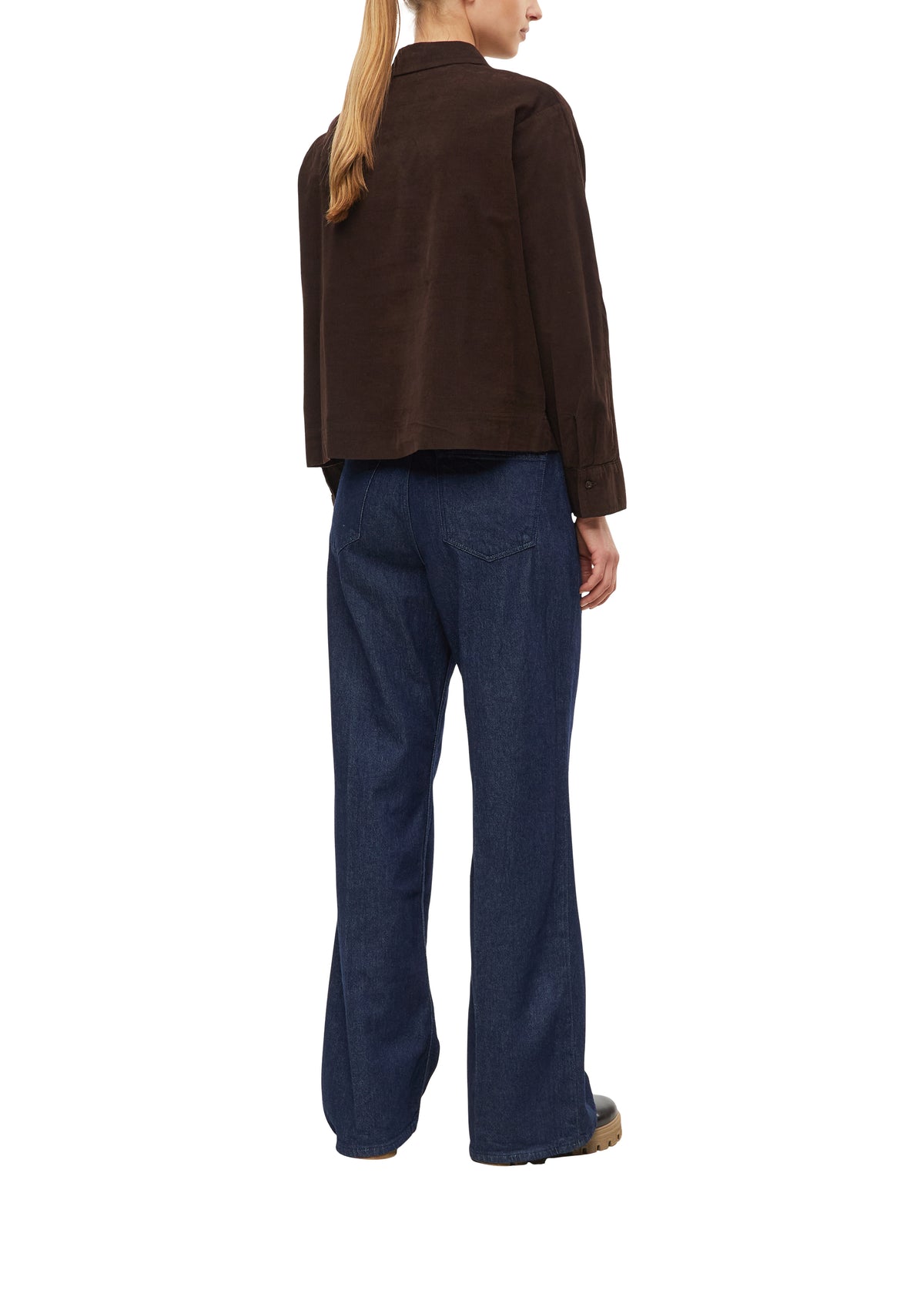 Feincord-Bluse mit Fledermausärmeln von s.Oliver