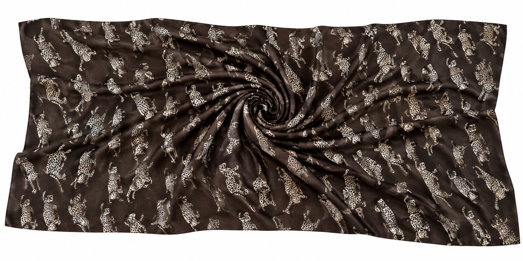 Großes Tuch Leana mit Leoparden-Motiv von Houy Mode