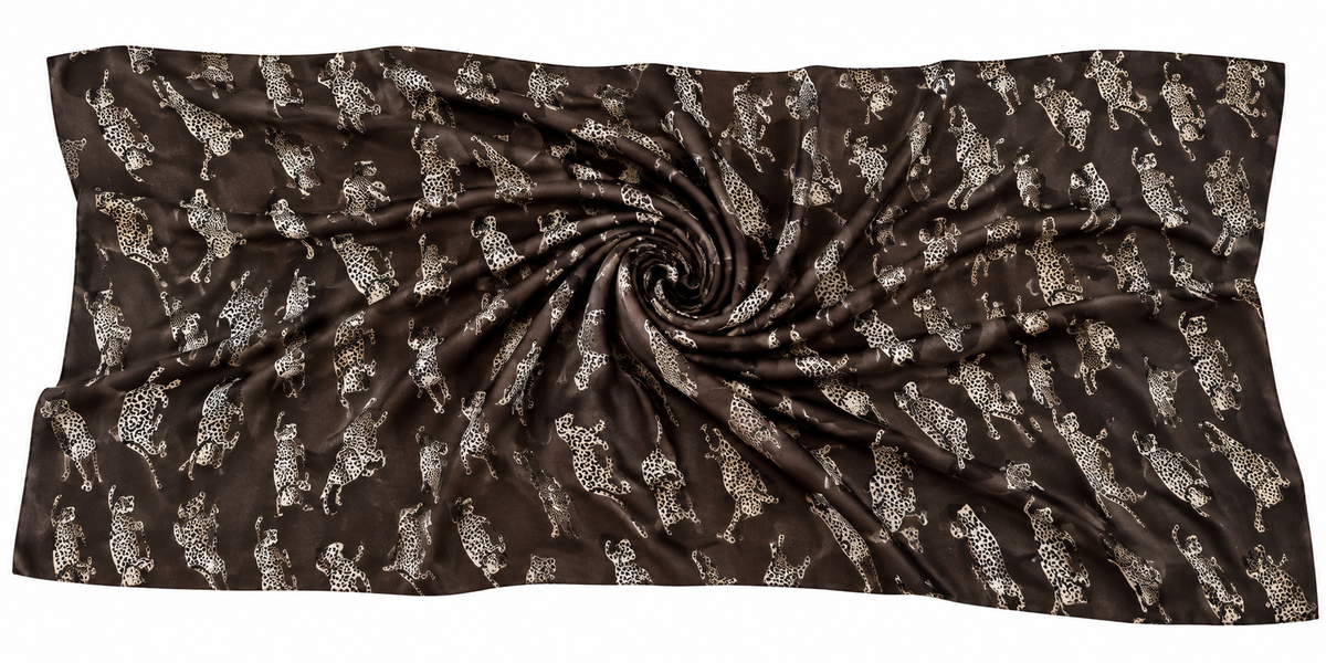Großes Tuch Leana mit Leoparden-Motiv von Houy Mode