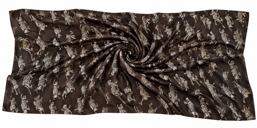 Großes Tuch Leana mit Leoparden-Motiv von Houy Mode