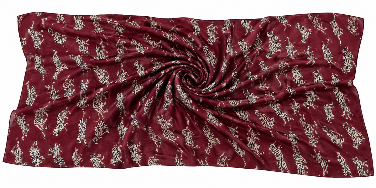 Großes Tuch Leana mit Leoparden-Motiv von Houy Mode