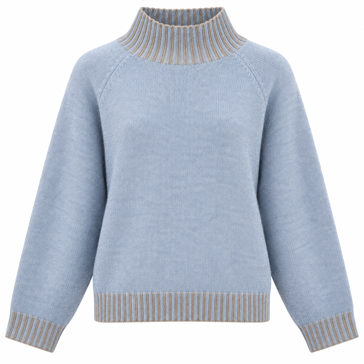 Strickpullover Sissi mit hohem Rippkragen von Houy Mode