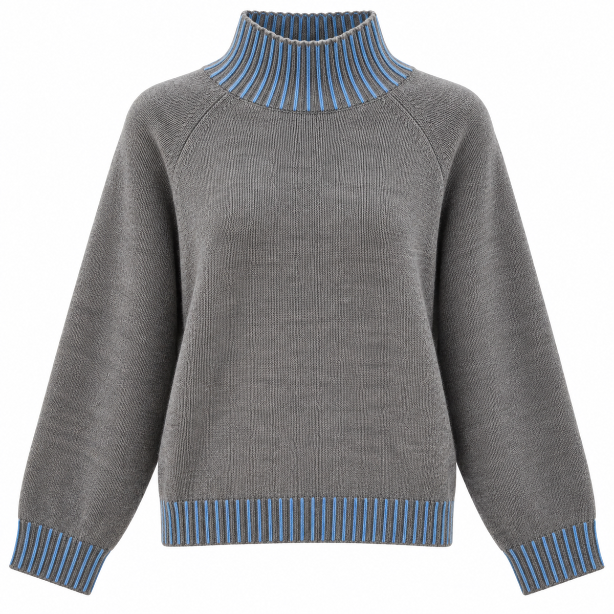 Strickpullover Sissi mit hohem Rippkragen von Houy Mode