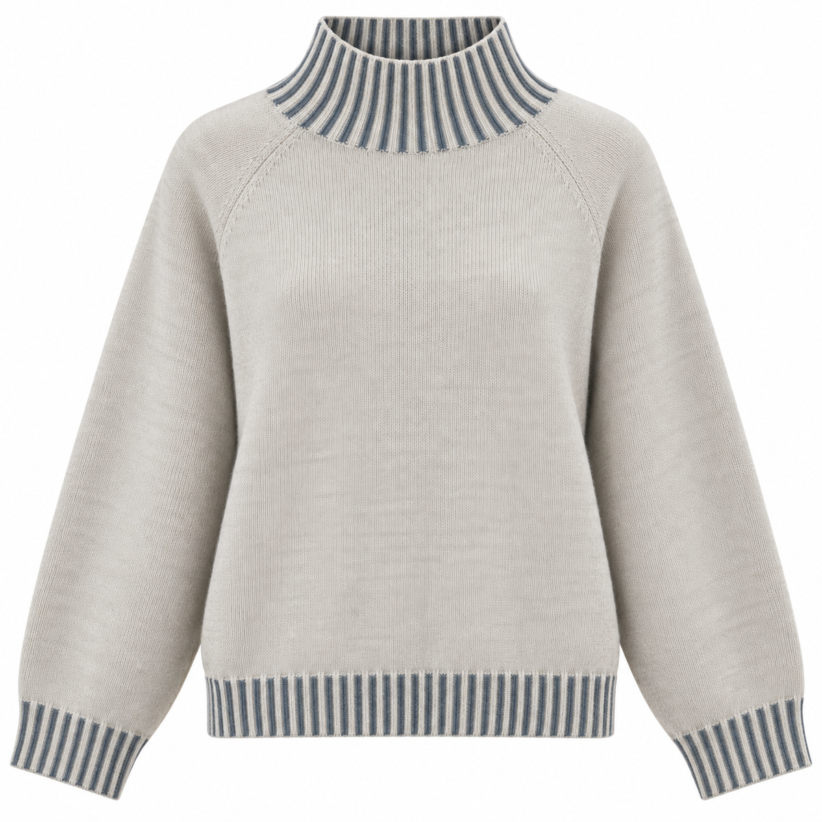 Strickpullover Sissi mit hohem Rippkragen von Houy Mode