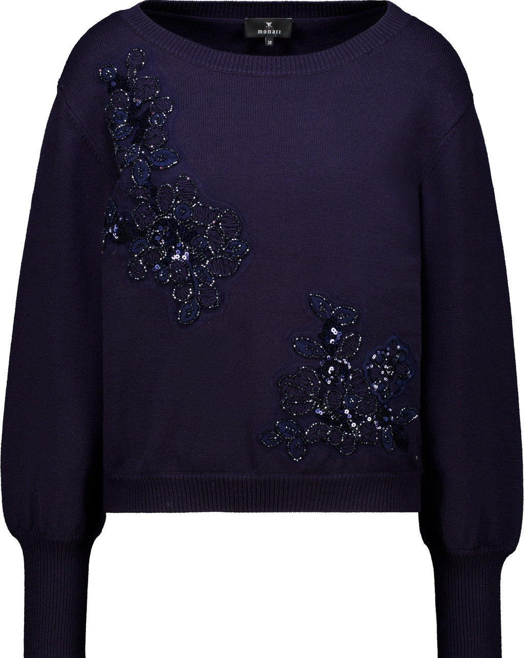 Strickpullover mit Schmuckapplikationen