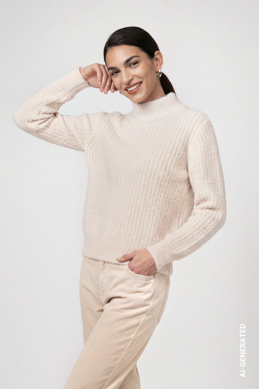 Strickpullover mit Struktur