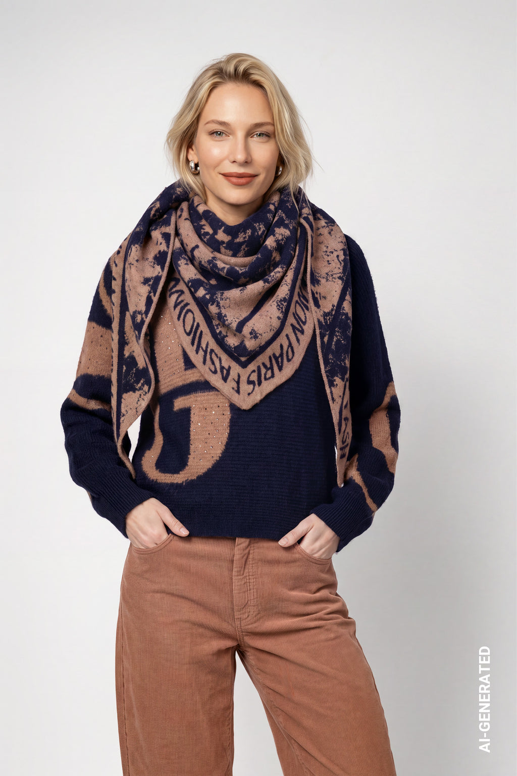 Schal mit Jacquard-Muster