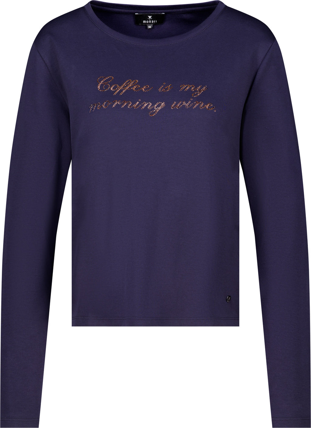 Langarmshirt mit Strassschriftzug
