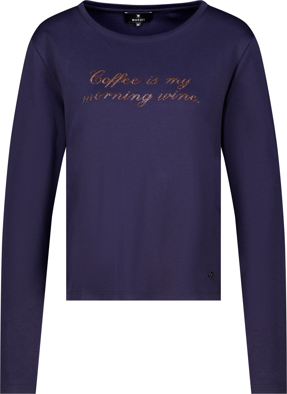 Langarmshirt mit Strassschriftzug