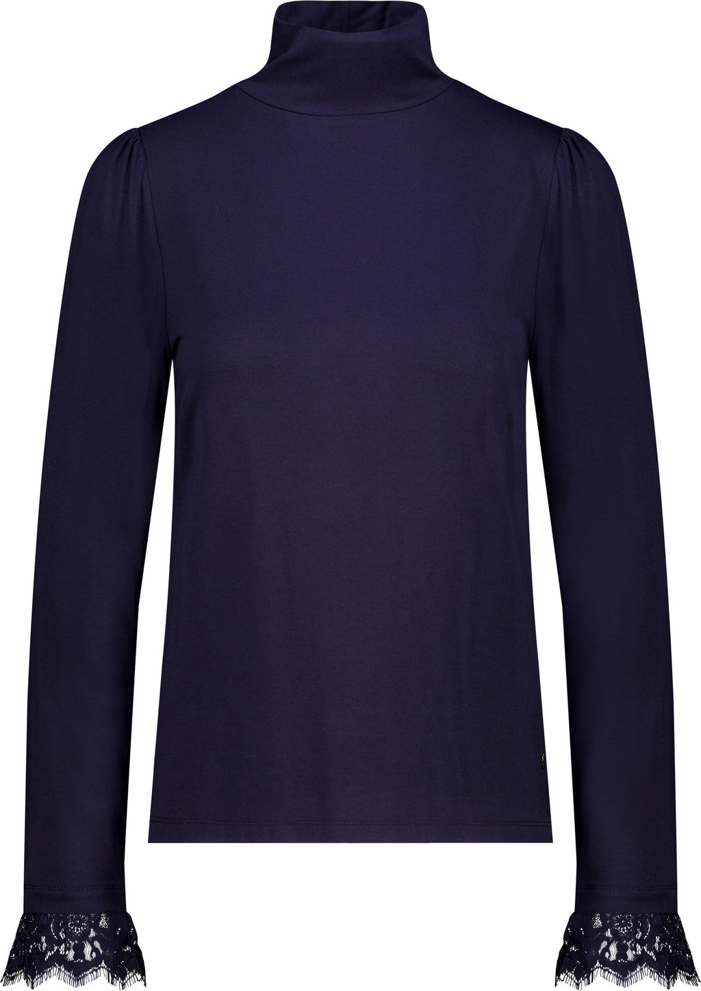 Rollkragenshirt mit Spitze