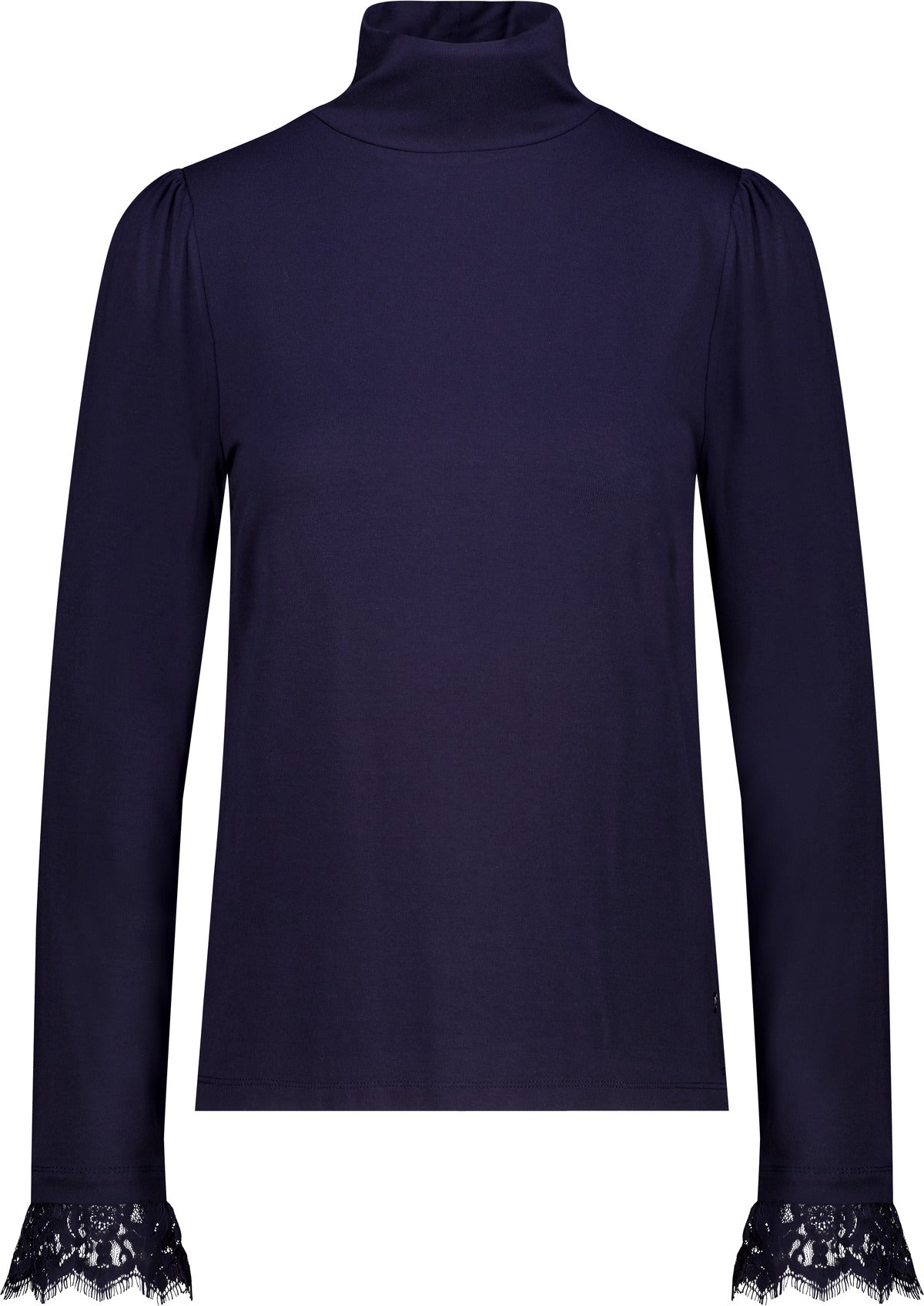 Rollkragenshirt mit Spitze