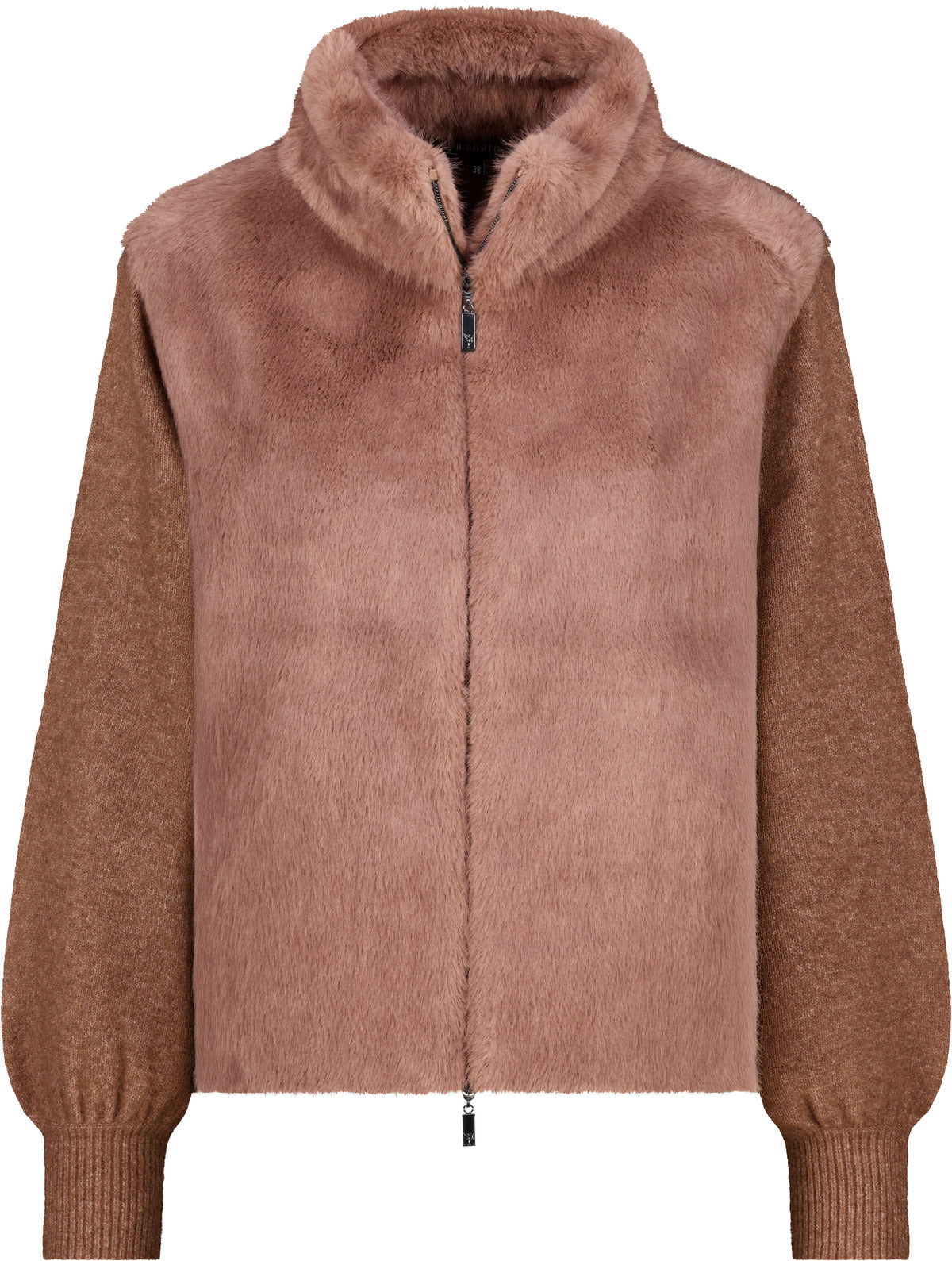 Strickjacke mit Kunstfell