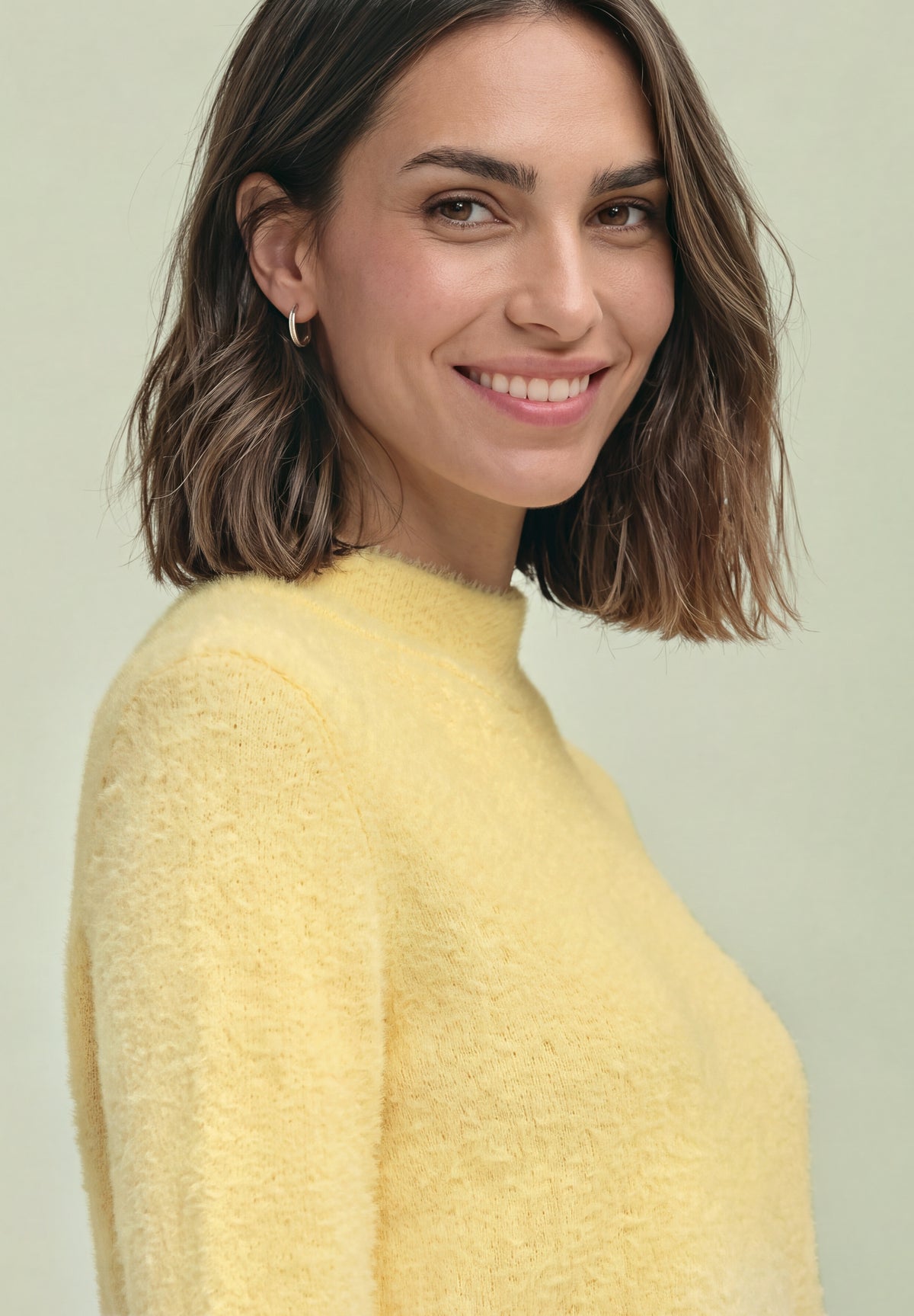 3/4-Arm Shirt mit Turtle Neck