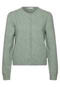 Langarm Cardigan mit Rundhals und Knöpfen