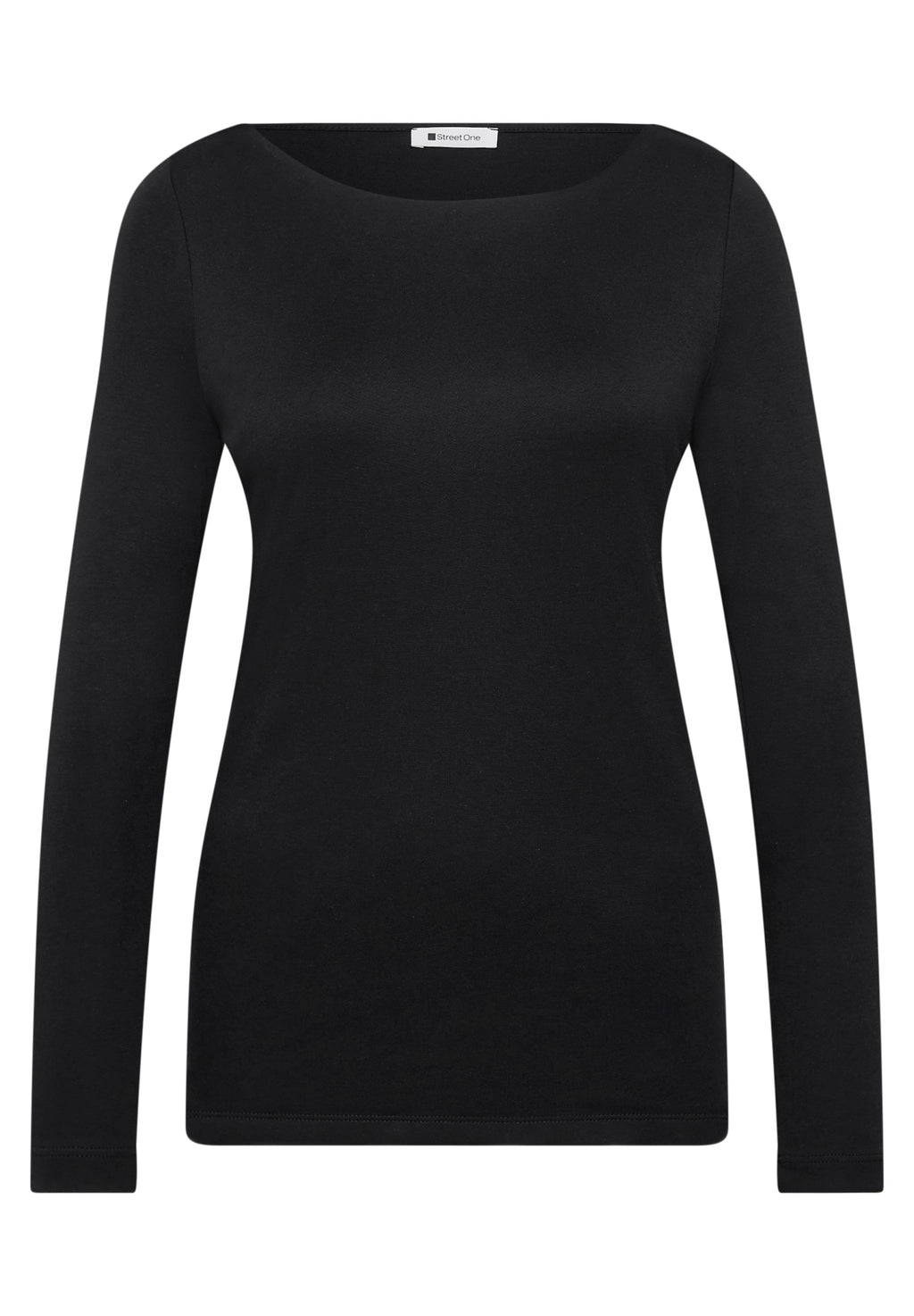 Basic Shirt mit U-Boot-Ausschnitt