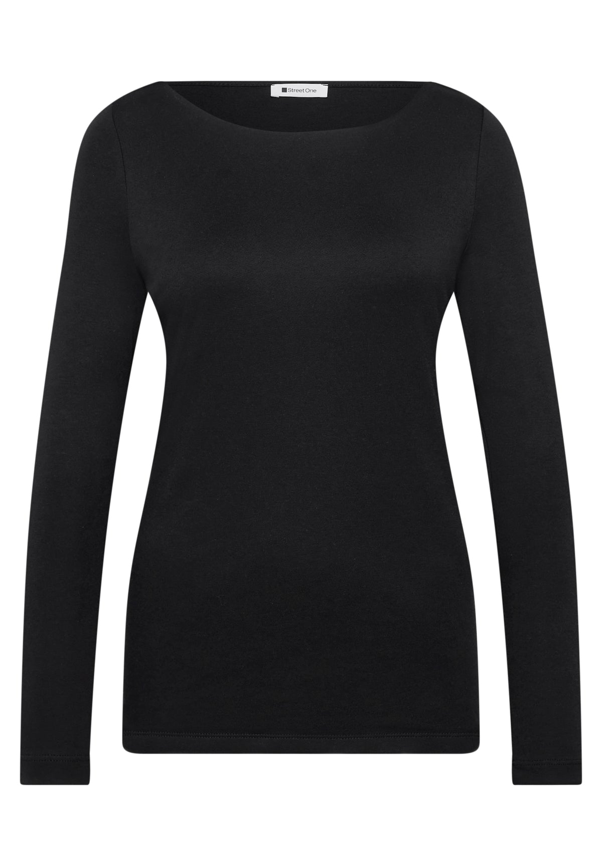 Basic Shirt mit U-Boot-Ausschnitt