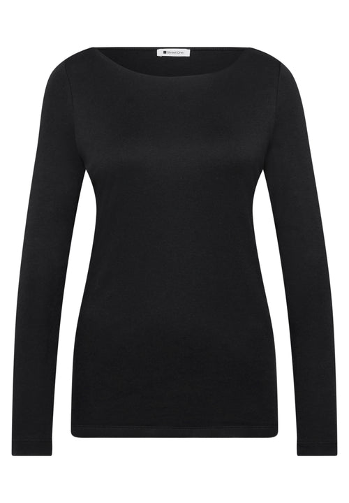 Basic Shirt mit U-Boot-Ausschnitt