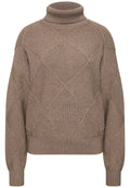 Pullover mit Rollkragen und Strukturmix