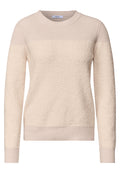 Bouclé-Mix Pullover mit Rundhals