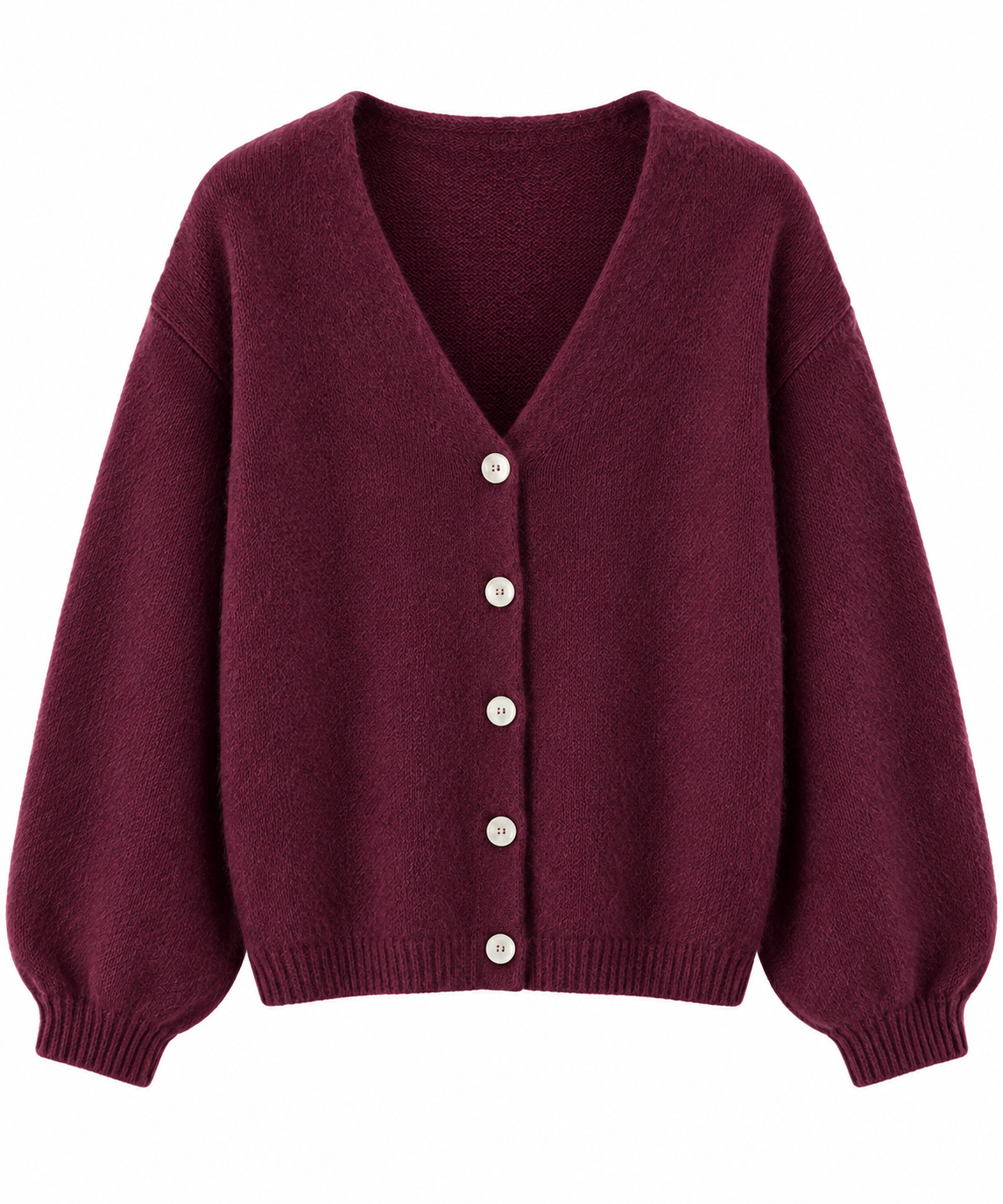 Da.Jacke Strick/Wirk - Bella Italia - aubergine - one size