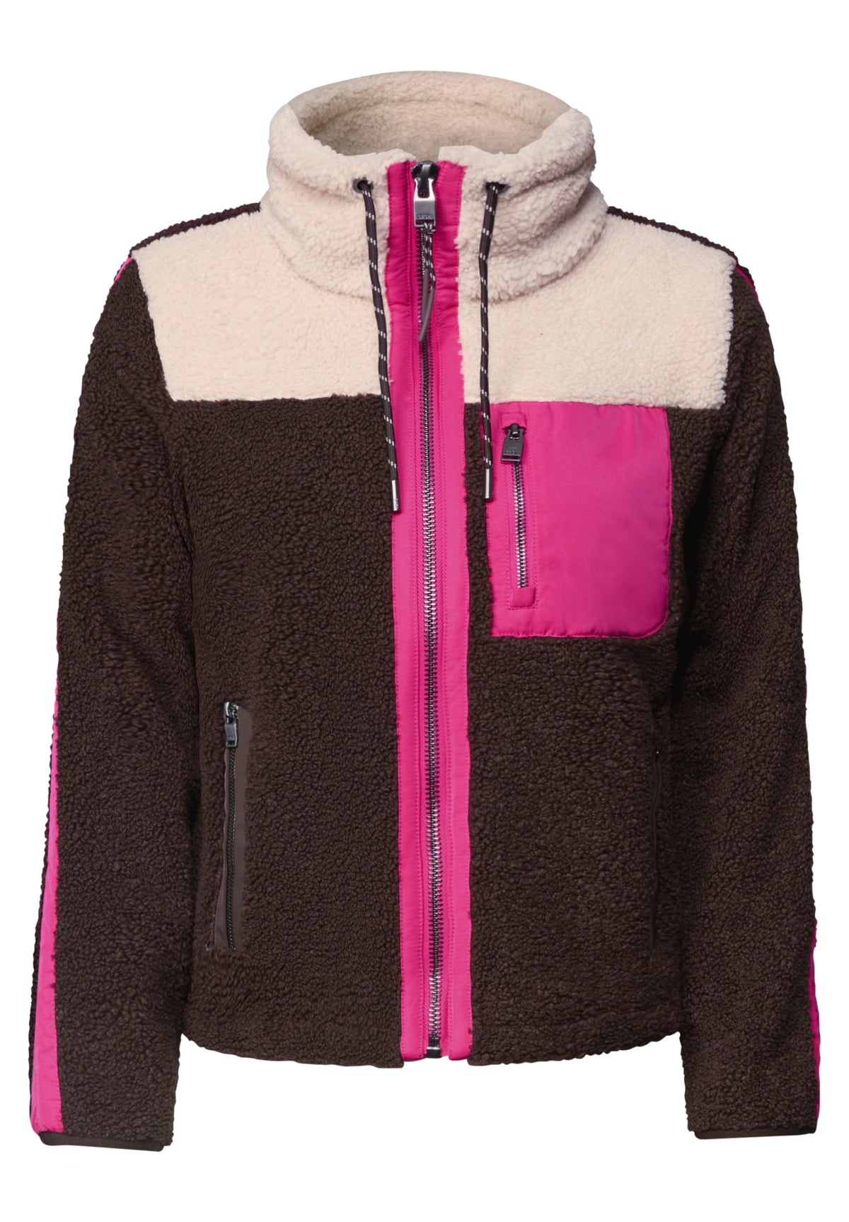 Teddy-Jacke mit Softshelldetails
