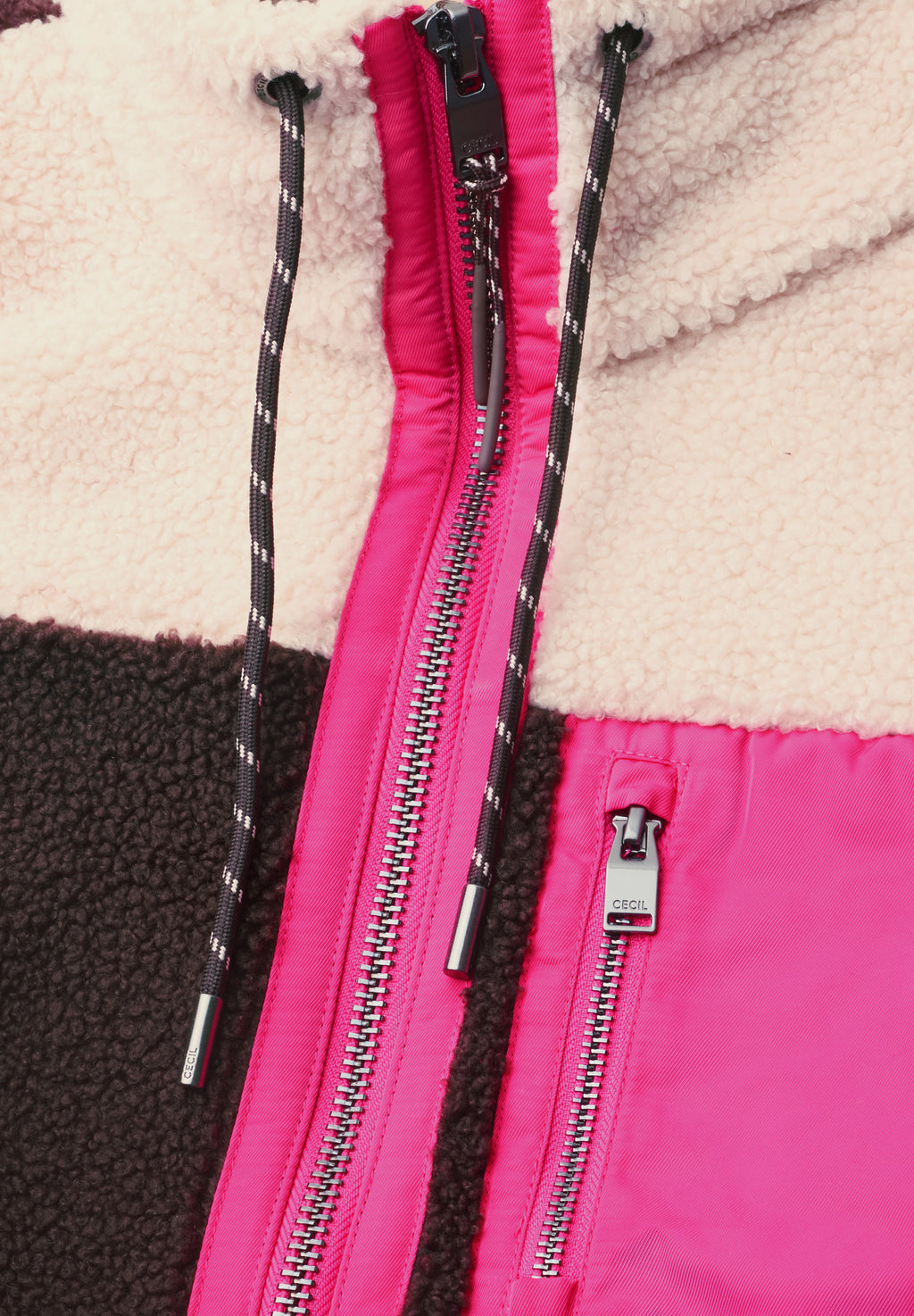 Teddy-Jacke mit Softshelldetails