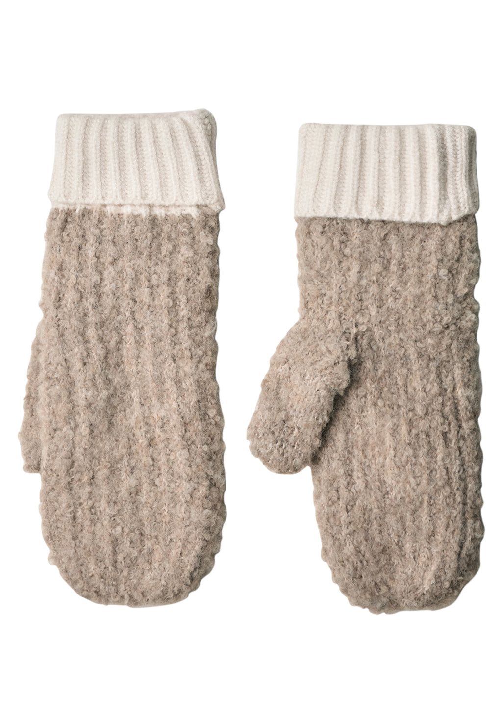 Bouclé-Mix Fäustlinge