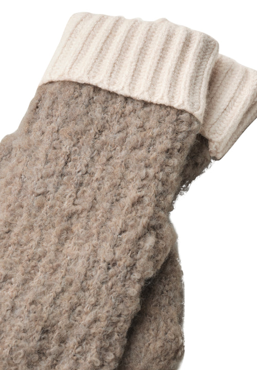 Bouclé-Mix Fäustlinge