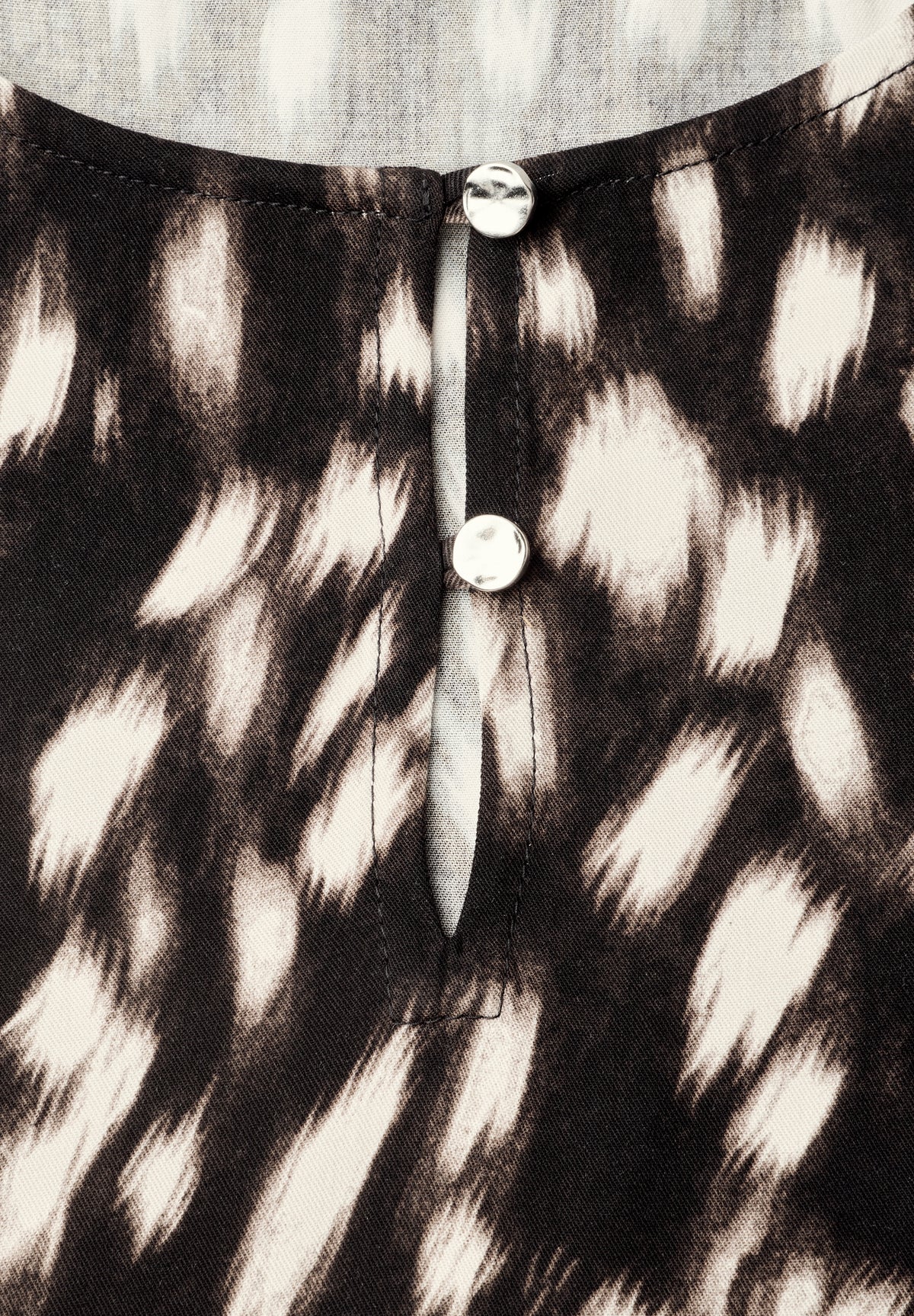 Langarm Bluse mit Schößchen und Rehprint
